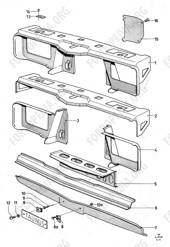 Ford Taunus/Cortina (1970-1975) - Front bulkhead