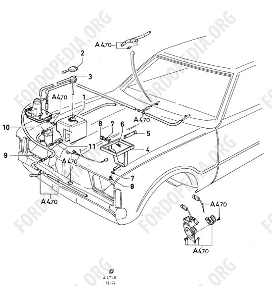 Ford Taunus/Cortina (1970-1975) - Windscreen washer