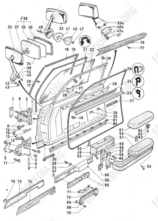 Ford Taunus/Cortina (1970-1975) - Front doors and related parts