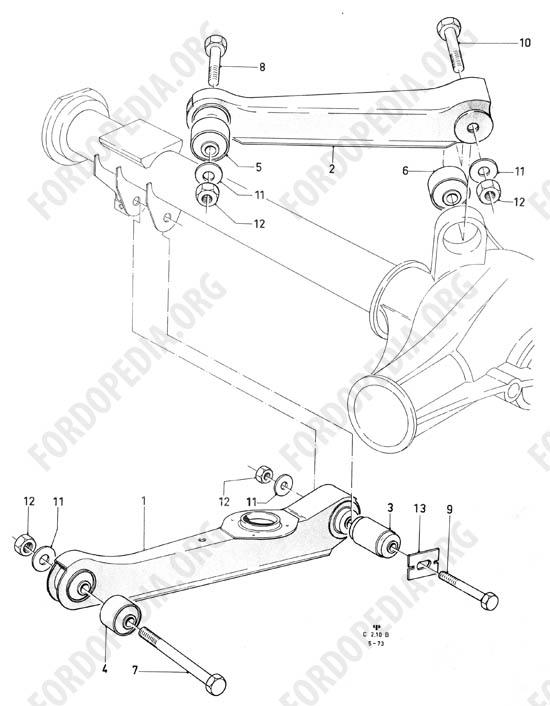 Ford Taunus/Cortina (1970-1975) - Rear suspension arms