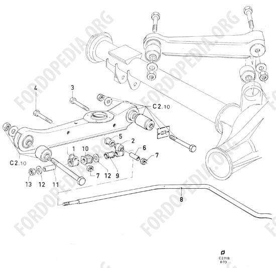 Ford Taunus/Cortina (1970-1975) - Stabilizer rear