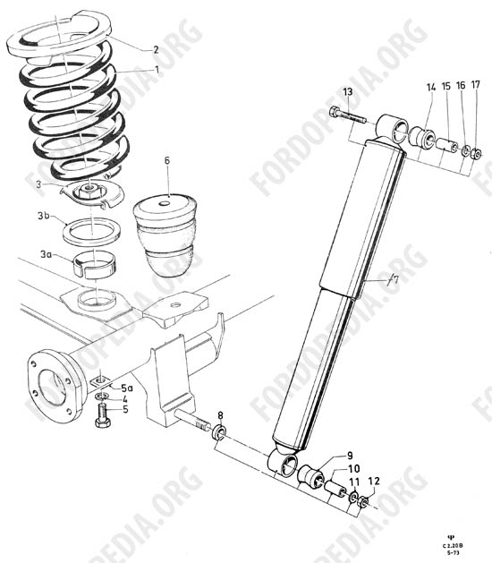 Ford Taunus/Cortina (1970-1975) - Springs, shock absorbers - rear axle