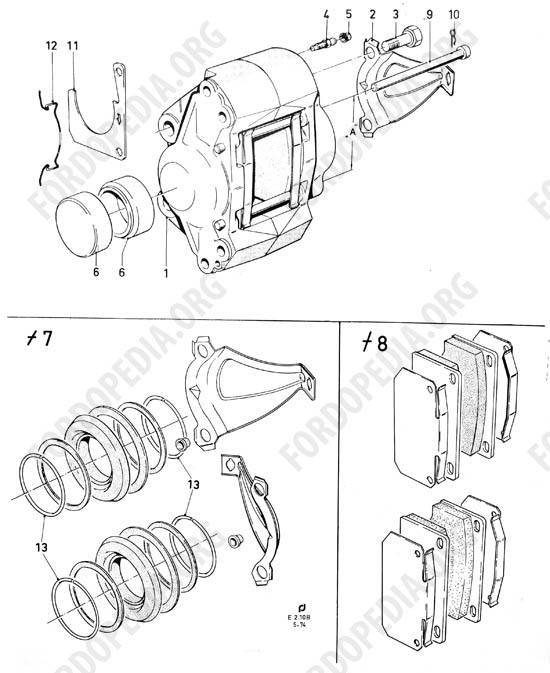 Ford Taunus/Cortina (1970-1975) - Disc brake calipers 