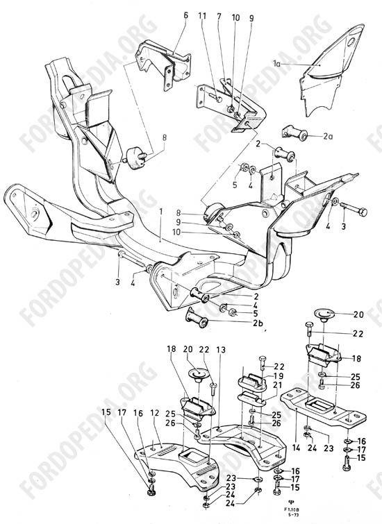 Ford Taunus/Cortina (1970-1975) - Engine and transmission suspension