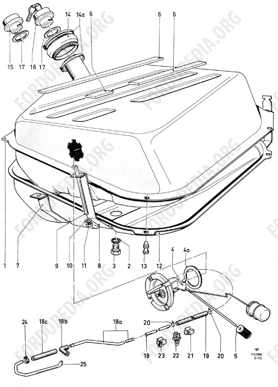 Ford Taunus/Cortina (1970-1975) - Fuel tank (-CDN)