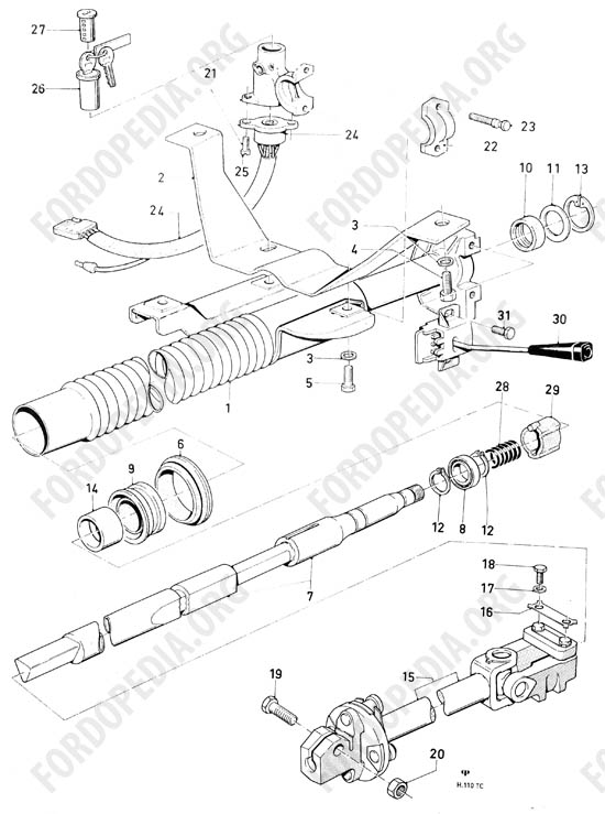 Ford Taunus/Cortina (1970-1975) - Steering column