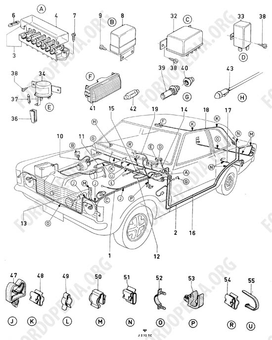 Ford Taunus/Cortina (1970-1975) - Electrical wirings, relays