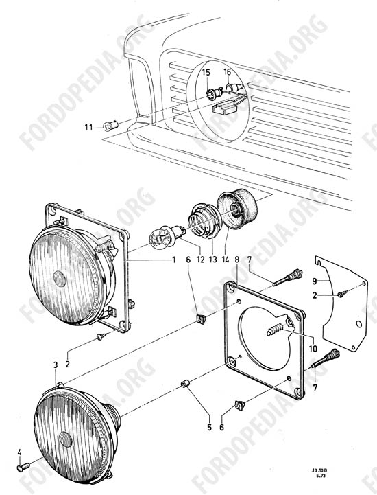 Ford Taunus/Cortina (1970-1975) - Headlamps