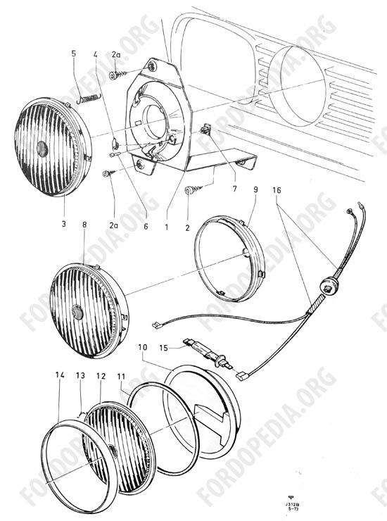 Ford Taunus/Cortina (1970-1975) - Halogen long range lamps