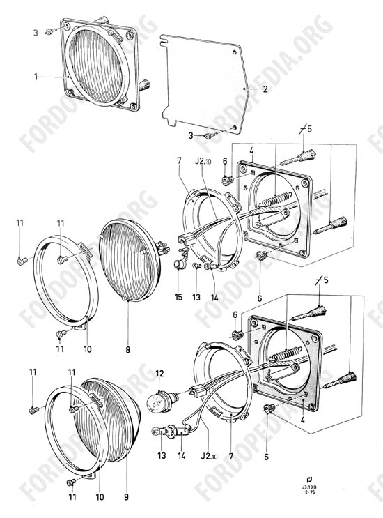 Ford Taunus/Cortina (1970-1975) - Headlamps (CORTINA, L)