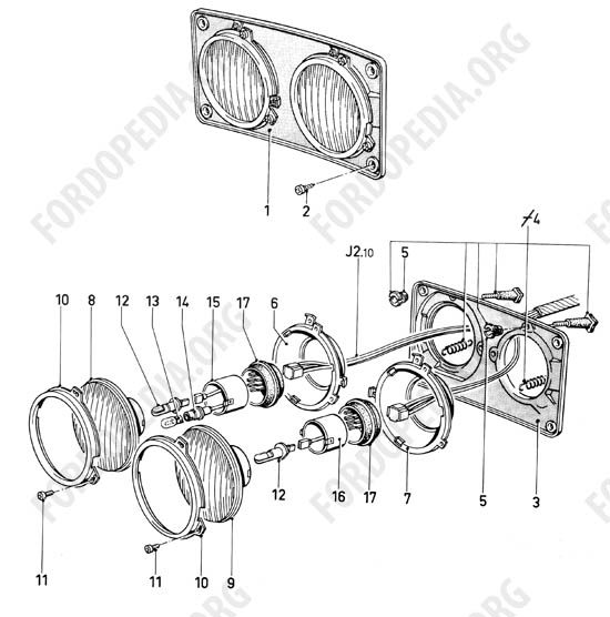 Ford Taunus/Cortina (1970-1975) - Twin headlamps (GT, GXL)