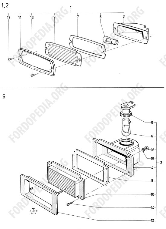 Ford Taunus/Cortina (1970-1975) - Reversing lamps (CORTINA +CDN)