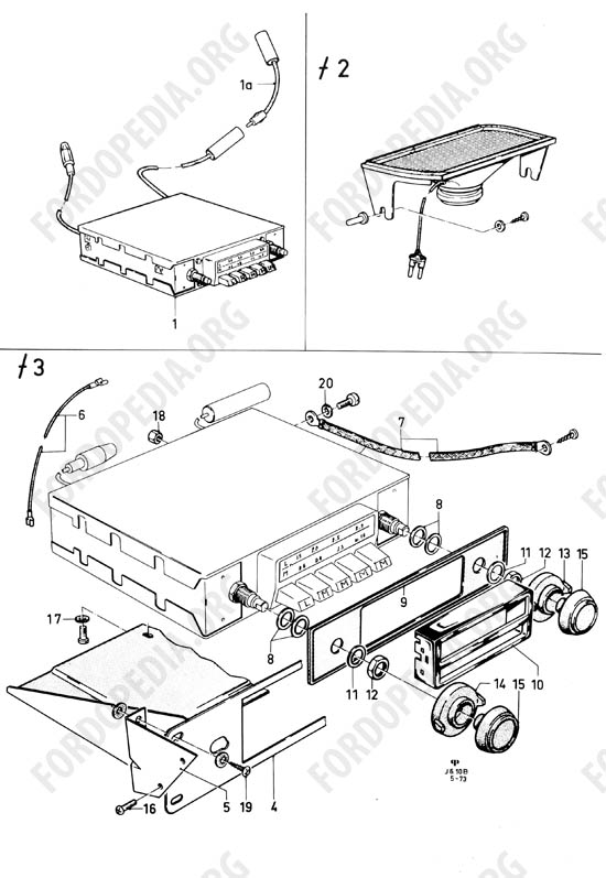 Ford Taunus/Cortina (1970-1975) - Radio receivers, speaker