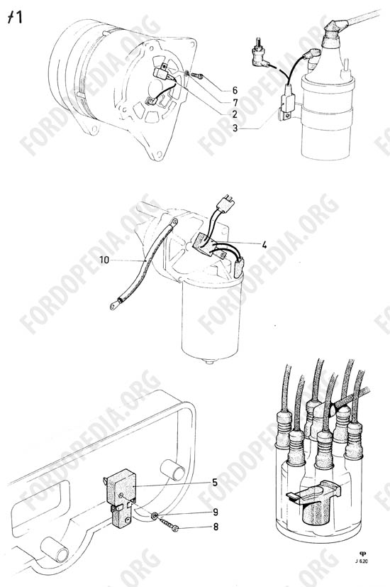 Ford Taunus/Cortina (1970-1975) - Radio interference suppression kits