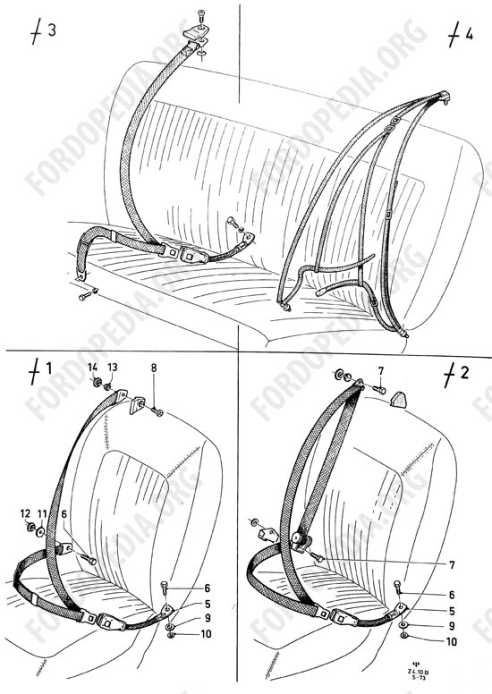 Ford Taunus/Cortina (1970-1975) - Seat belts