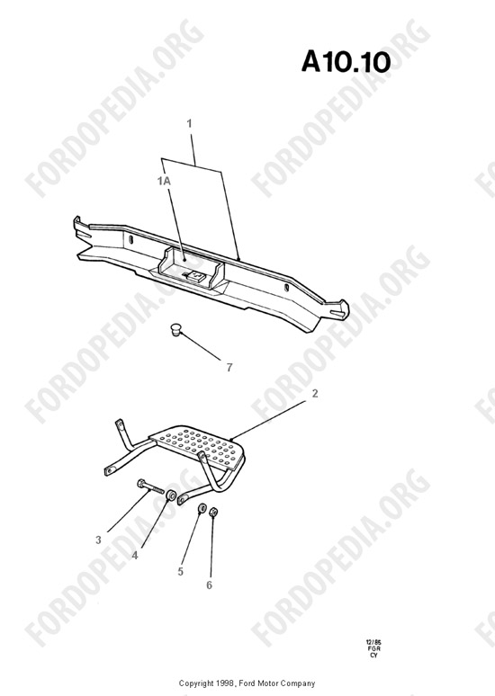 Ford Transit MkIII (1985-1991) - Lower Back Panel And Rear Step