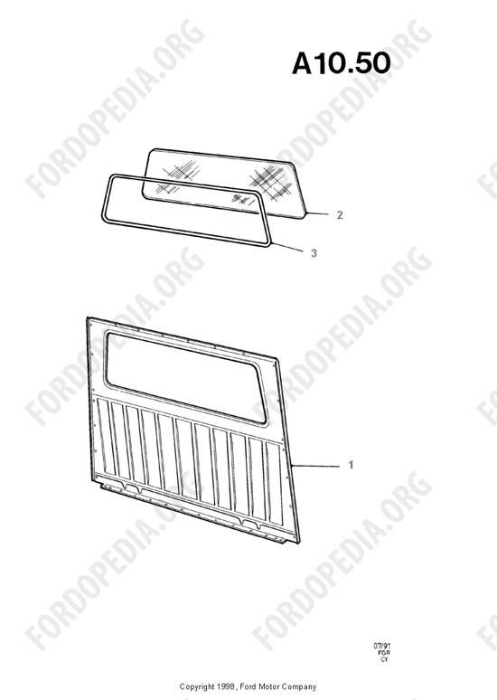 Ford Transit MkIII (1985-1991) - Back Panel And Rear Window