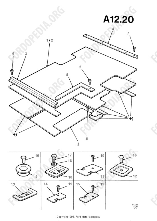 Ford Transit MkIII (1985-1991) - Floor Trim - Rear