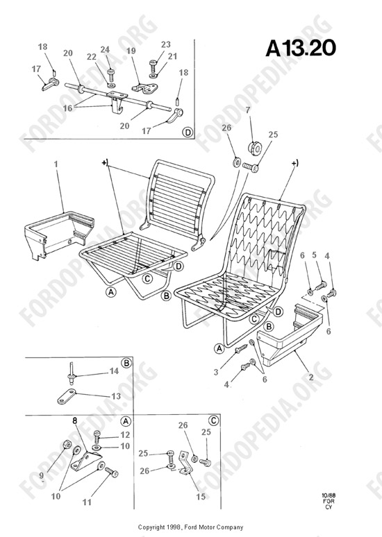 Ford Transit MkIII (1985-1991) - Mountings - Single Co-Drivers Seat