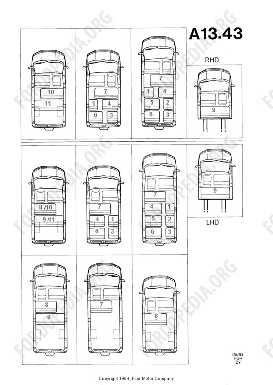 Ford Transit MkIII (1985-1991) - Rear Seats - Bus