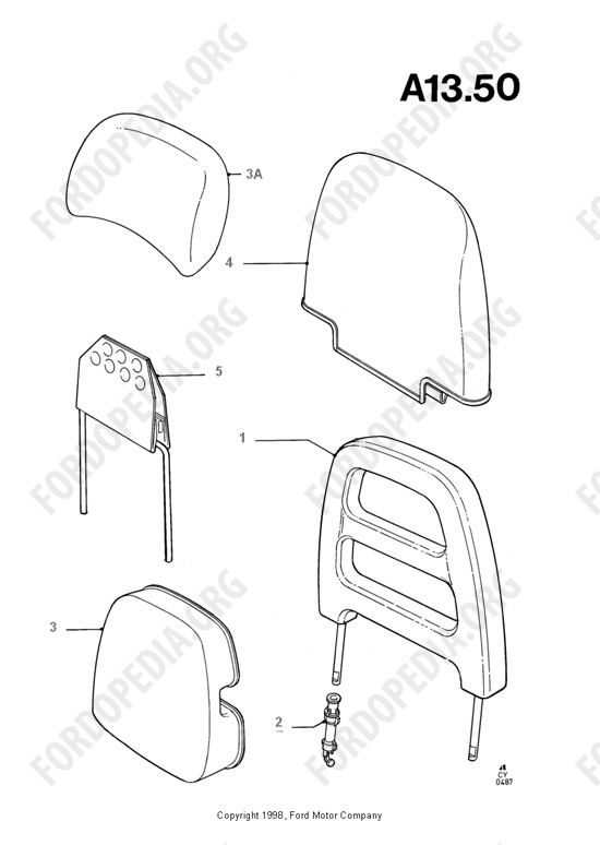 Ford Transit MkIII (1985-1991) - Headrest