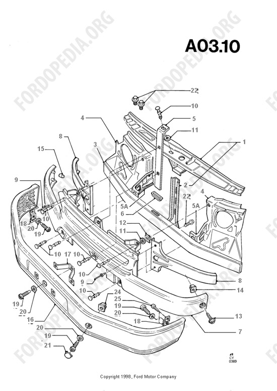 Ford Transit MkIII (1985-1991) - Body Front/Grille And Front Bumper