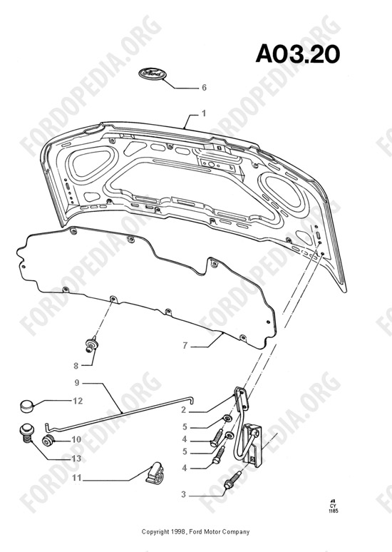 Ford Transit MkIII (1985-1991) - Hood