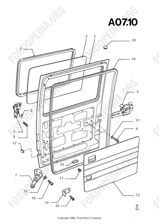 Ford Transit MkIII (1985-1991) - Sliding Side Load Door