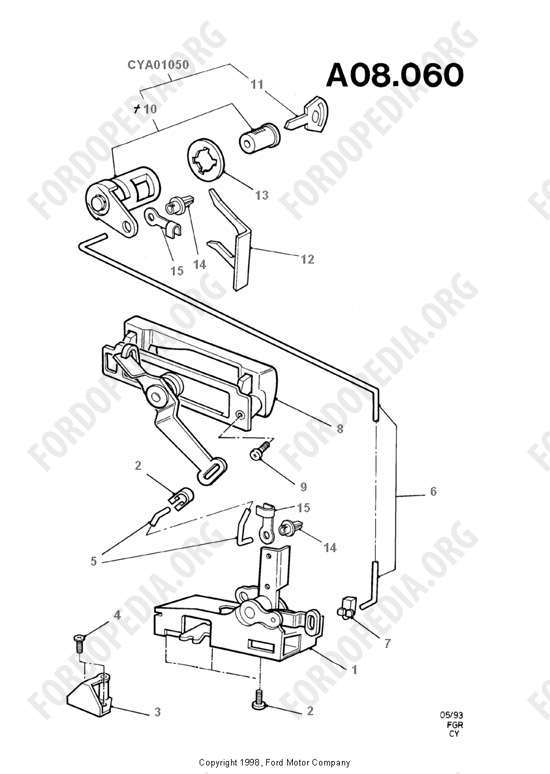 Ford Transit MkIII (1985-1991) - Tailgate Lock Control