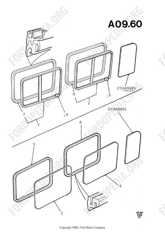 Ford Transit MkIII (1985-1991) - Side Windows - Sliding And Fixed