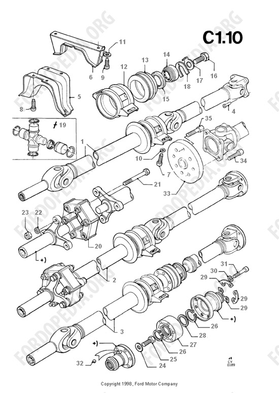 Ford Transit MkIII (1985-1991) - Drive Shaft - Rear Axle Drive