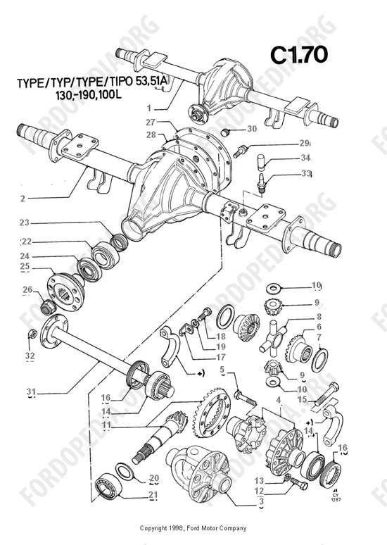 Ford Transit MkIII (1985-1991) - Rear Axle