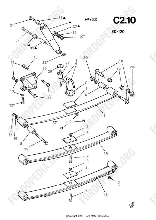 Ford Transit MkIII (1985-1991) - Rear Springs And Shock Absorbers