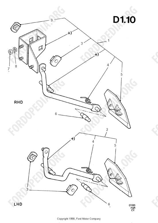 Ford Transit MkIII (1985-1991) - Accelerator Pedal