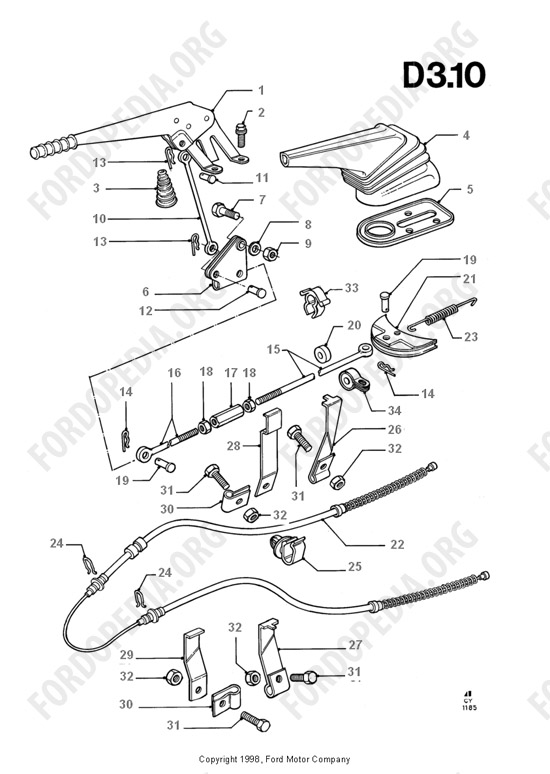 Ford Transit MkIII (1985-1991) - Parking Brake