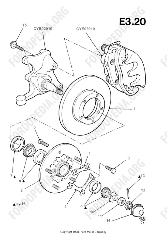 Ford Transit MkIII (1985-1991) - Brake Disc And Wheel Hub