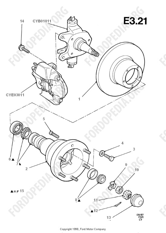 Ford Transit MkIII (1985-1991) - Brake Disc And Wheel Hub