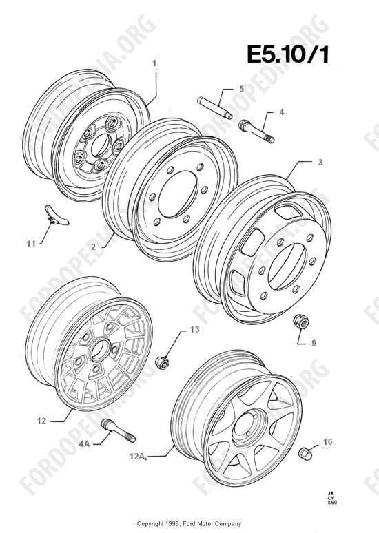 Ford Transit MkIII (1985-1991) - Wheels And Wheel Covers