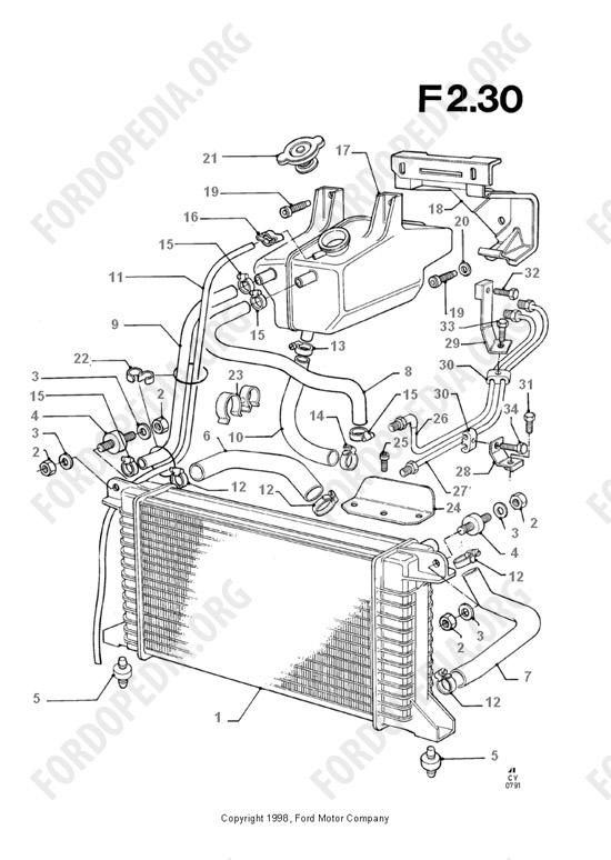 Ford Transit MkIII (1985-1991) - Radiator And Hoses