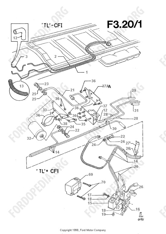 Ford Transit MkIII (1985-1991) - Fuel Lines