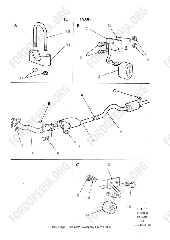 Ford Transit MkIII (1985-1991) - Exhaust System