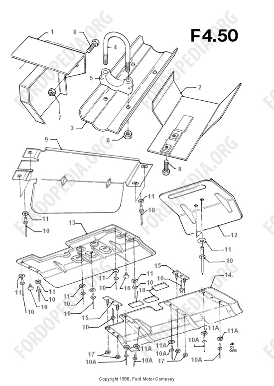 Ford Transit MkIII (1985-1991) - Heat & Grease Shields - Exhaust Sys