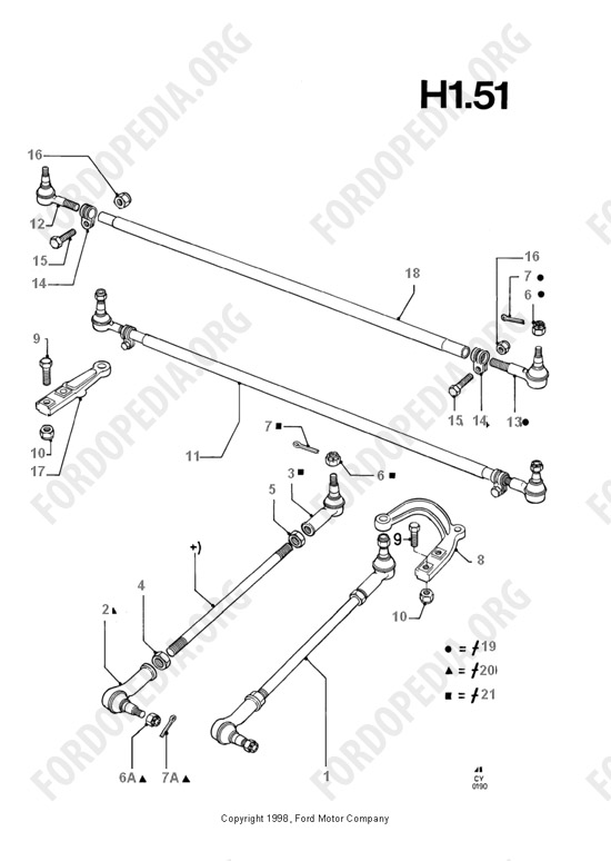 Ford Transit MkIII (1985-1991) - Steering Linkage