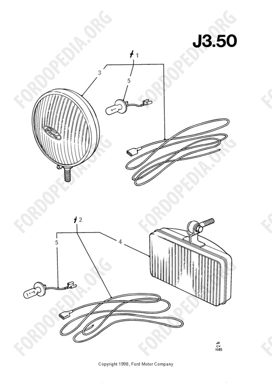 Ford Transit MkIII (1985-1991) - Additional Headlamps - Accessory