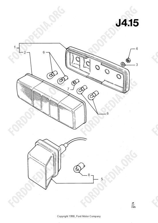 Ford Transit MkIII (1985-1991) - Rear Lamps