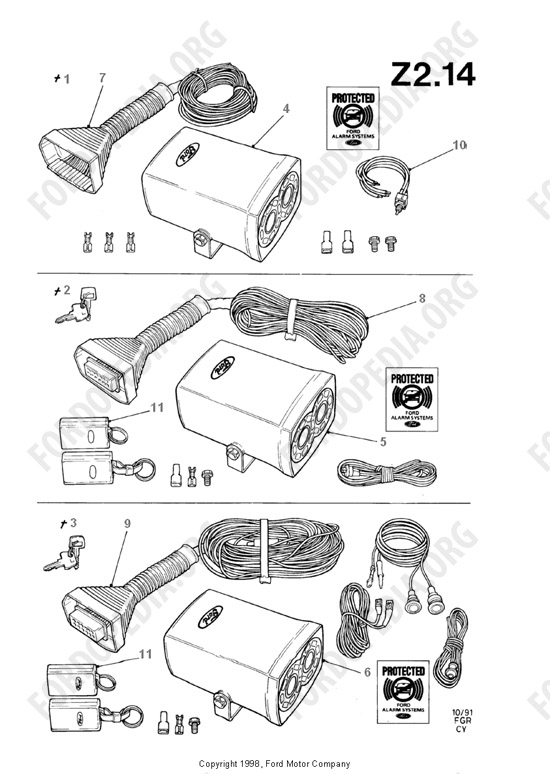 Ford Transit MkIII (1985-1991) - Anti-Theft Alarm Systems