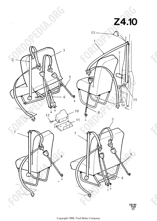 Ford Transit MkIII (1985-1991) - Front Seat Belts