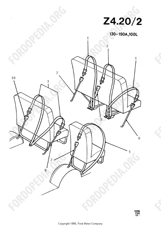 Ford Transit MkIII (1985-1991) - Rear Seat Belts