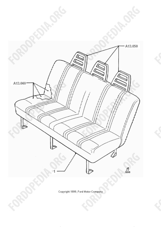 Ford Transit MkIII (1985-1991) - Headrests For Rear Seats