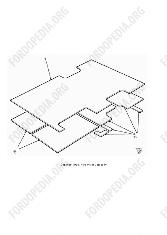 Ford Transit MkIII (1985-1991) - Rear Floormat Less Holes